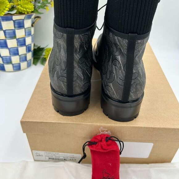 Men's Christian Louboutin Trapman leather boots size 43.5 made in Italy - Picture 7 of 10